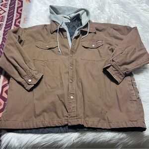 Dickies Black and Gray Hooded Jacket